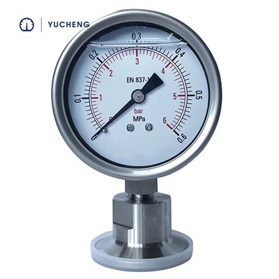 Manomètre sanitaire hygiénique avec diaphragme Varivent